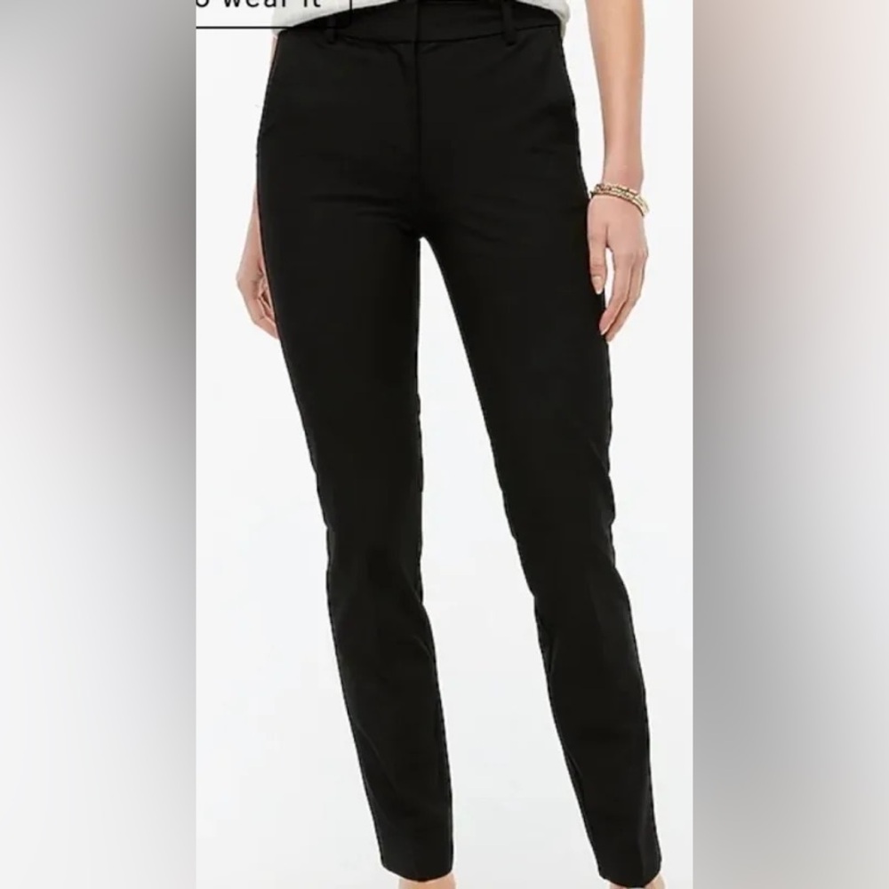 J. Crew Ruby Full Length Classic Black Dress Pants in stretch twill